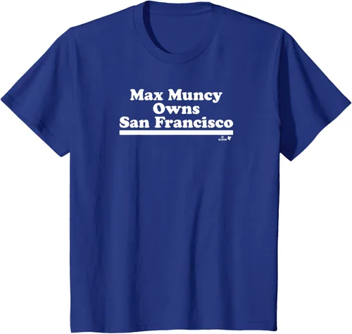 Vista 3 de Max Muncy Owns San Francisco - Camiseta de béisbol de Los Ángeles, Azul