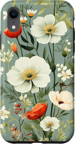 Vista 25 de Sage Green Flower Wildflower Pattern Floral Case for iPhone 17