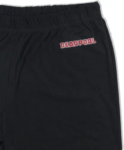 Vista 4 de Juego de pijama de Deadpool de Marvel para hombre con sentido común y hormigueo, 2 piezas