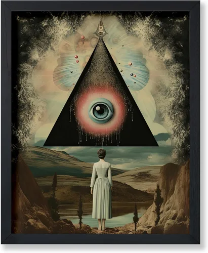 Vista 7 de Poster Master Póster OVNI – Impresión de mujer enmascarada – Arte extraterrestre – Arte surrealista – Arte de ciencia ficción – Regalo para hombres