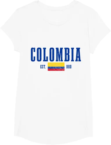 Vista 19 de Colombia Est. 1810 - Camiseta de Colombia Vintage, Negro, S