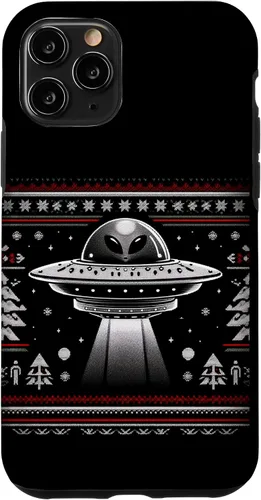 Vista 27 de Lindo alienígena OVNI Navidad Ugly Sweater Pijamas Caso para iPhone 16