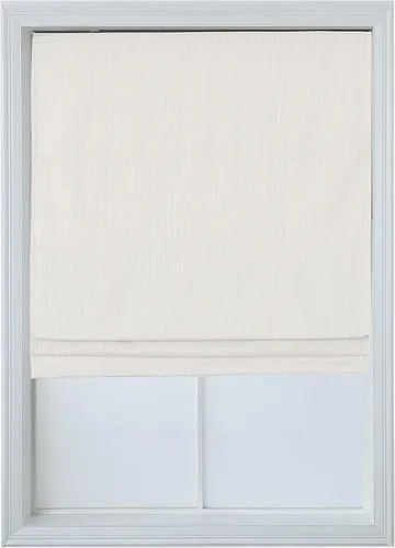 Vista 5 de Everyday Celebration Persianas Romanas sin Cordón 100% Opacas - Persianas de Ventana con Aislamiento Térmico para Uso Interior, Blanco Perla, 23" An