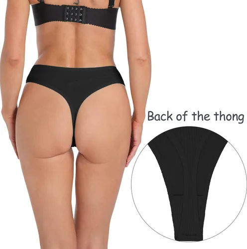 Vista 6 de Umiehary Bragas deportivas elásticas de algodón y nailon de cintura alta para mujer ropa interior transpirable talla regular y grande
