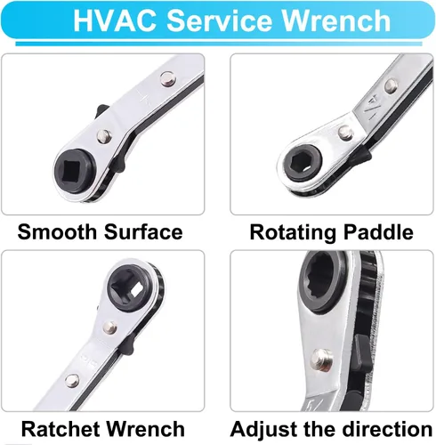 Vista 3 de TWTADE Herramienta de instalación de removedor de núcleo de válvula y kit de llave de servicio HVAC con 2 adaptadores de broca hexagonal, puerto SAE