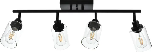 Vista 16 de MELUCEE Kit de Iluminación de Riel de 4 Luces, Luminarias de Latón para Tocador de Baño con Cabezal de Riel Ajustable, Lámpara de Techo Tipo Foco