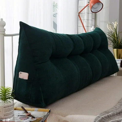 Vista 9 de Cojín triangular de cuña para respaldo de cama, almohada de apoyo de posicionamiento, almohada de lectura para sofá cama, oficina, almohadilla