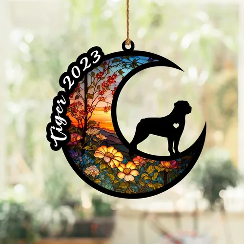 Vista 110 de Atrapasoles conmemorativo para perros, regalo de condolencia de perro de la pérdida del bulldog americano, regalos conmemorativos para los amantes