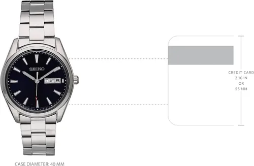 Vista 4 de Reloj Seiko Neo clásico de cuarzo azul dial para mujer SUR353P1