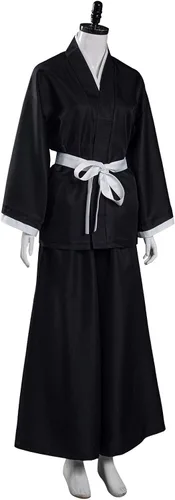 Vista 4 de KoleGoe Disfraz de anime Kuchiki Ruki para mujer, disfraz de cosplay japonés para Halloween