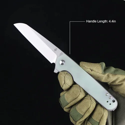 Vista 5 de Kizer LP EDC Cuchillo de bolsillo G10 Mango 154CM Cuchillo plegable de acero, Flipper Herramientas al aire libre V3610C2