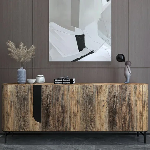 Vista 2 de 3yecao Papel tapiz de grano de madera marrón grueso, 24 x 197 pulgadas, impermeable, con textura sintética, papel de contacto de madera gris azul