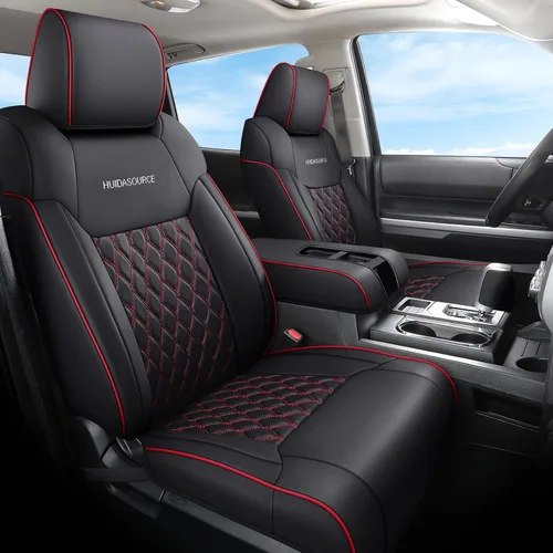 Vista 10 de Huidasource Fundas de asiento delantero para Dodge Ram 1500, 2 fundas de cojín de asiento de cuero impermeables, ajuste personalizado para Ram 1500