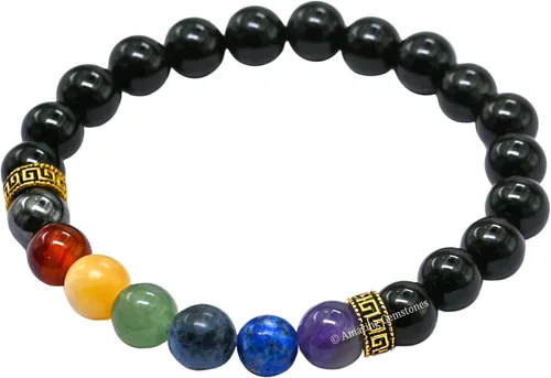 Vista 372 de Amazing Gemstone Crystal Bracelet for Women Men's Gifts - Protection Healing Crystal Bracelet - 8mm Gemstone Beaded Stretchable Bracelet Pulseras