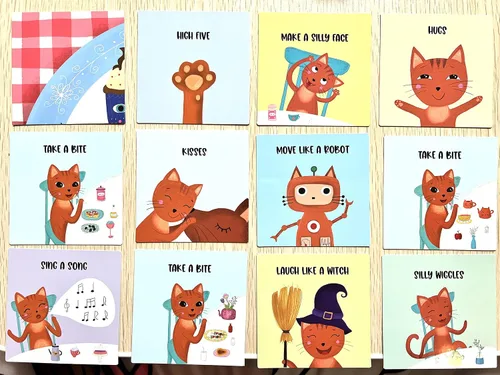 Vista 4 de MANGO CREATIVO. Dale un bocado. Un juego de cartas que ayuda a los niños a comer. Un juego para los comensales exigentes.
