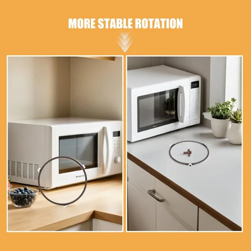 Vista 3 de Microwave Tray Roller Ring Support, 17.8cm ABS Turntable Base