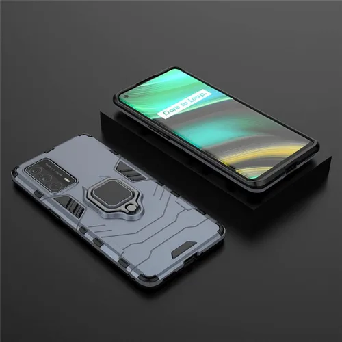 Vista 5 de Compatible con OPPO Realme X7 Pro Ultra, soporte de anillo de metal a prueba de golpes (funciona con soporte magnético para automóvil), cubierta