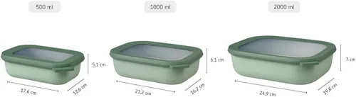 Vista 3 de Mepal Cuenco múltiple Cirqula rectangular 67.6 fl oz / 68 oz - Lila vívido