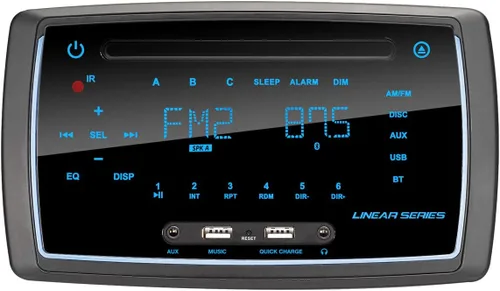 Vista 5 de Sistema estéreo de entretenimiento multimedia RV con Bluetooth/DVD/USB/AM/FM/MP3/AUX, receptor de 3 zonas