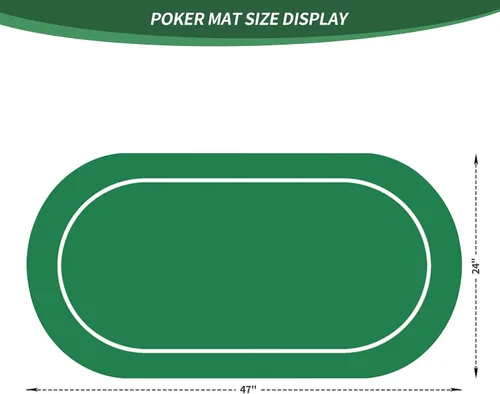 Vista 2 de nuveti Mesa de póquer de 47 x 24 pulgadas, cubierta de mesa de póquer portátil Texas Hold'em, mesa de póquer plegable, parte inferior de goma