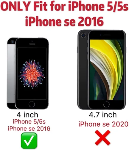 Vista 18 de Jeylly Funda para iPhone SE/Funda para iPhone 5S, Exterior de Plástico Duro que Absorbe Golpes + Interior de Silicona de Goma Defensor contra