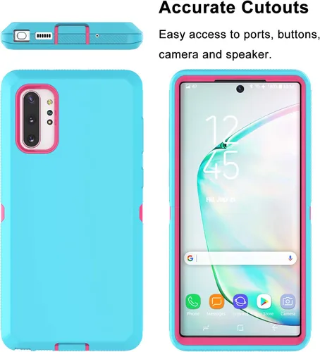 Vista 3 de Funda protectora híbrida para Samsung Galaxy Note 10 Plus, protección a prueba de golpes, resistente, resistente, de plástico, de goma, híbrida