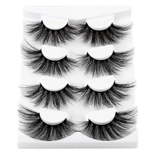 Vista 12 de Wispy Lashes Pestañas postizas de aspecto natural con pegamento de pestañas, kit de pestañas de ojo de gato, extensión de pestañas con pegamento