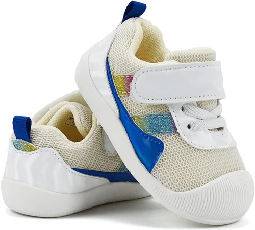 Vista 4 de Zapatos para bebé niño y niña, zapatillas antideslizantes para bebés, transpirables, ligeros, primeros zapatos para caminar de niños pequeños, 6 12