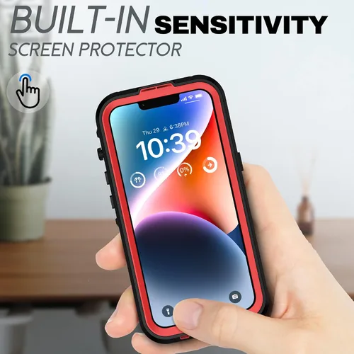 Vista 7 de BEASTEK Funda MagSafe impermeable para 14 Plus - Serie TRE, a prueba de golpes, a prueba de polvo, IP68, protector de pantalla integrado, cubierta