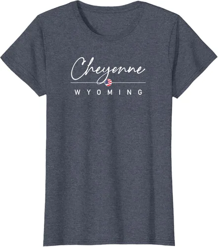 Vista 17 de Cheyenne, camiseta Wyoming, Negro, S