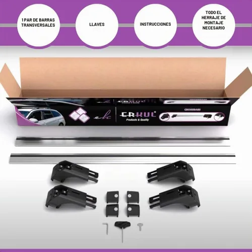 Vista 7 de ERKUL Barras transversales de techo de 220 libras para Audi Q7 2016-2026 Barras transversales de aluminio con bloqueo antirrobo para techo Negro