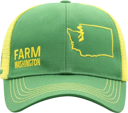 Vista 112 de John Deere Gorra de béisbol con logotipo y malla trasera con contraste, para hombre