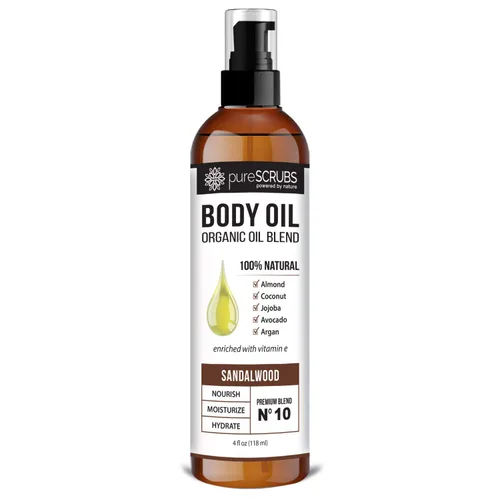 Vista 11 de pureSCRUBS Spray de aceite corporal cítrico ultra hidratante para piel seca, masaje, cutículas y más, súper mezcla orgánica de aceites de jojoba