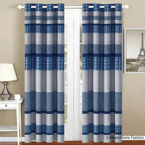 Vista 2 de All American Collection Moderno 4 PC Floral Impreso Hogar Dormitorio Cortinas a juego Beige