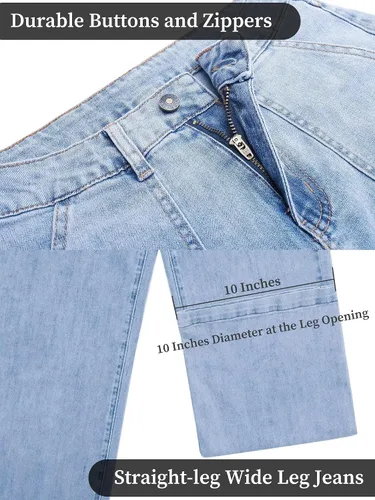 Vista 6 de Jeans cargo para mujer, de cintura alta, pierna ancha, con bolsillo de solapa, Y2K, jeans de carpintero para mujer, pantalones cargo de mezclilla