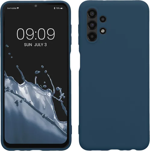 Vista 250 de kwmobile Funda compatible con Samsung Galaxy A12 - Funda protectora de silicona TPU suave y delgada - Azul Báltico