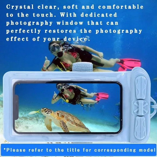 Vista 2 de Funda compatible con Alcatel TCL A1X A503DL impermeable bolsa seca (no película protectora de pantalla), nueva versión azul