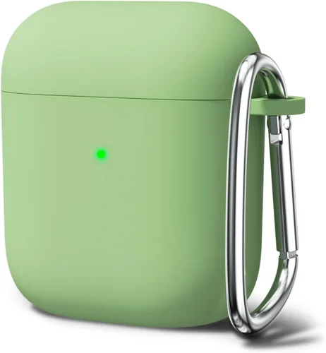 Vista 48 de Oakxco Funda de silicona para Airpods 3, bonita funda rígida femenina para Airpods de 3ª generación con llavero, gel de goma colorido suave de TPU