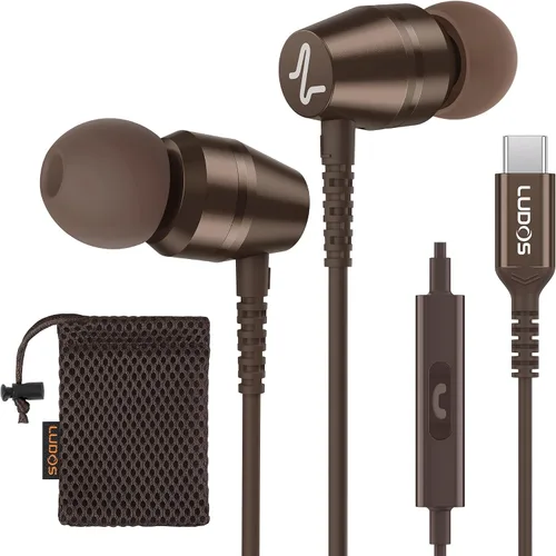 Vista 19 de LUDOS OMNITONE Auriculares con cable in-ear, 5 años de garantía, auriculares con micrófono, conector de 3.5 mm, auriculares con cable