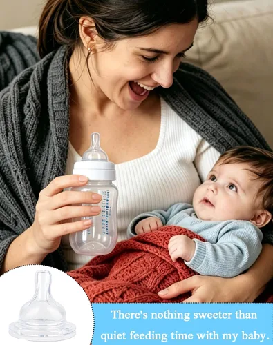 Vista 10 de Boquillas de repuesto compatibles con biberones anticólicos Philips Avent, pezones de silicona suave, flujo 2, 3.3 ft+, flujo lento, sin BPA, apto