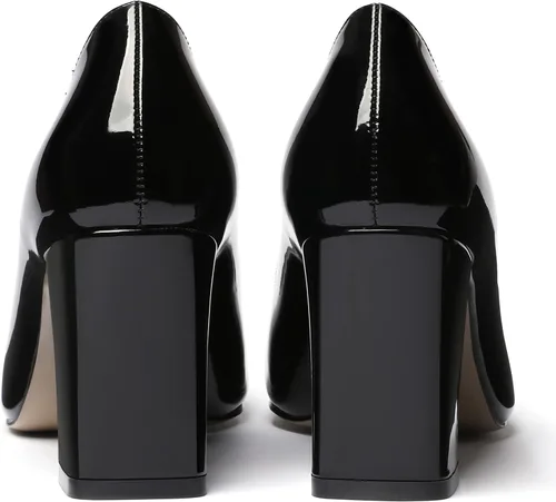 Vista 4 de WAYDERNS Zapatos de tacón alto con puntera cuadrada para mujer, de 3 pulgadas