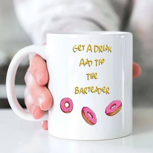 Vista 7 de Drinking-themed Gift for Party Lovers, Ideal for Fathers on Their Retirement Party Quality Alcohol, Beer & Drunk Tips Quote on 11 Oz White Ceramic
