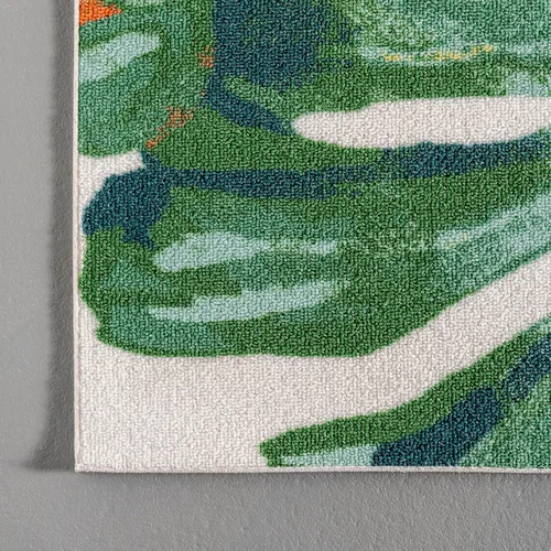 Vista 4 de nuLOOM Alfombra decorativa contemporánea de Janice floral, redonda de 4 pies, multicolor