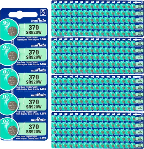 Vista 10 de Murata Batería 370 SR920W 1.55V Celda de botón de reloj de óxido de plata (5 baterías)