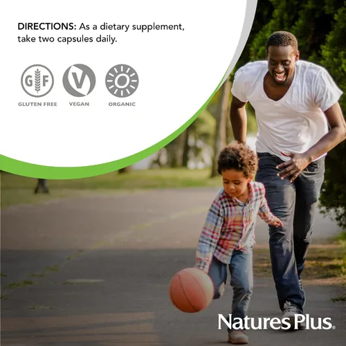 Vista 6 de NaturesPlus Source of Life Garden Vitamina C - 60 cápsulas - Apoyo al sistema inmunológico - Certificado USDA orgánico, sin OMG, vegano, sin gluten