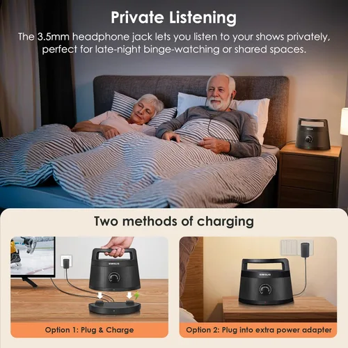 Vista 7 de SIMOLIO Altavoces inalámbricos 621D Plus para TV para personas mayores, altavoces de TV Bluetooth para personas con problemas auditivos, ancianos, 3