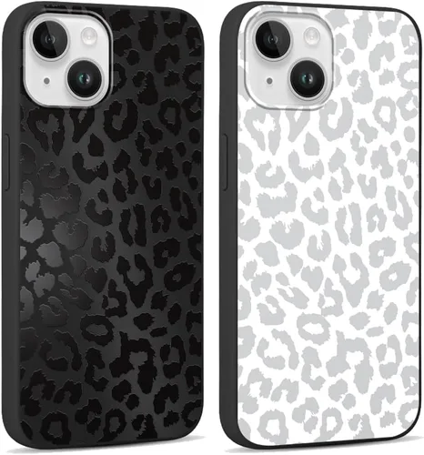 Vista 37 de Paquete de 2 fundas de teléfono con bonito estampado de guepardo para iPhone 7/8/SE 2020 / SE 2022 de 4.7 pulgadas, diseño de leopardo de lujo