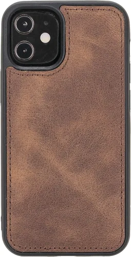 Vista 6 de HARDISTON Funda de Billetera de Cuero Genuino Hecha a Mano Compatible con iPhone 12 Mini 5.4'' Funda Magnética Desmontable con Tapa Abatible