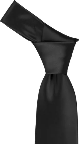 Vista 2 de tiemart Corbata de color sólido prémium Negro