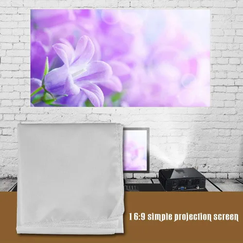 Vista 7 de Cortina de proyector, tela de poliéster sintético translúcida, pantalla de proyector duradera, cine al aire libre para acampar al aire libre